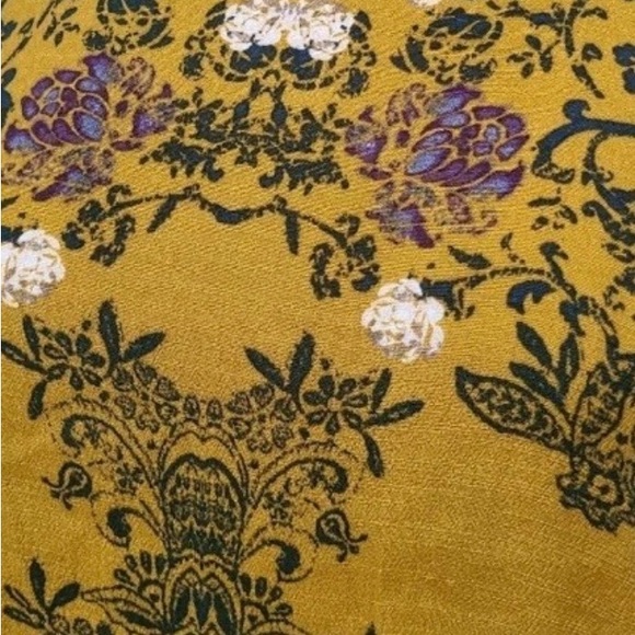 SOLD, DO NOT BUY. Free People Smooth Talker Mustard Floral Open Back Swing - Picture 4 of 4